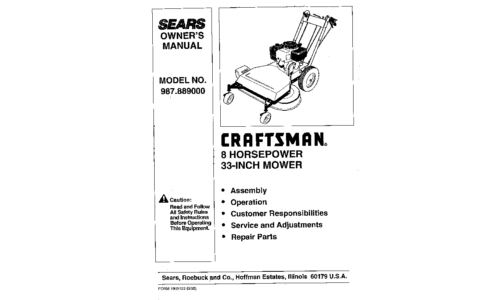 Craftsman Lawn Mower 987.889 User Manual