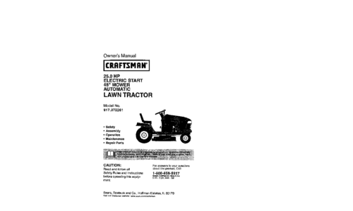 Craftsman Lawn Mower 917272261 User Manual