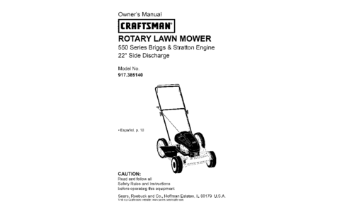 Craftsman Lawn Mower 917.385140 User Manual