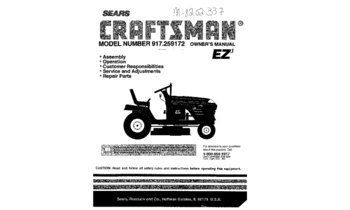 Craftsman Lawn Mower 917.259172 User Manual