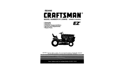 Craftsman Lawn Mower 917.258692 User Manual