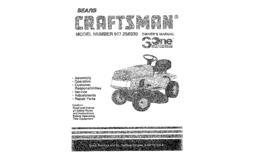 Craftsman Lawn Mower 917.25693 User Manual