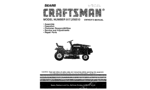 Craftsman Lawn Mower 917.2565 User Manual