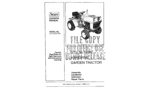 Craftsman Lawn Mower 917.253724 User Manual