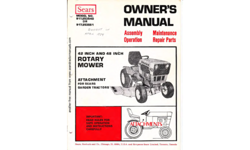 Craftsman Lawn Mower 917.25354 User Manual