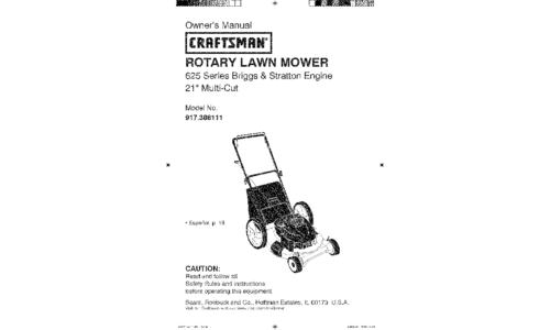 Craftsman Lawn Mower 917 388111 User Manual