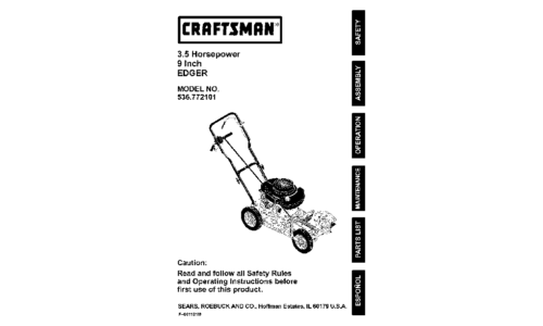 Craftsman Lawn Mower 536.772101 User Manual