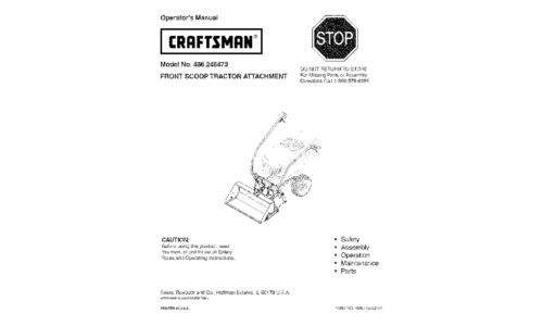 Craftsman Lawn Mower 486.248473 User Manual