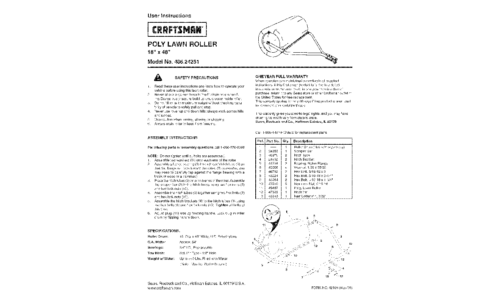 Craftsman Lawn Mower 486.24251 User Manual