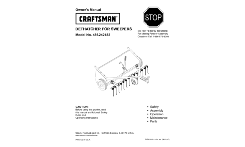 Craftsman Lawn Mower 486.242182 User Manual