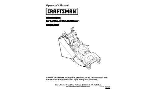 Craftsman Lawn Mower 33731 User Manual