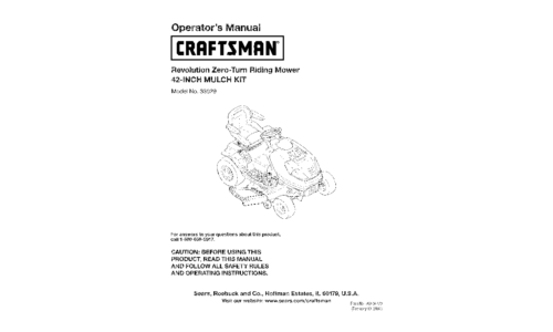 Craftsman Lawn Mower 33029 User Manual