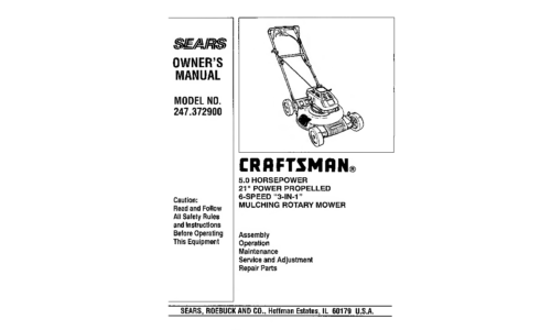 Craftsman Lawn Mower 247.3729 User Manual