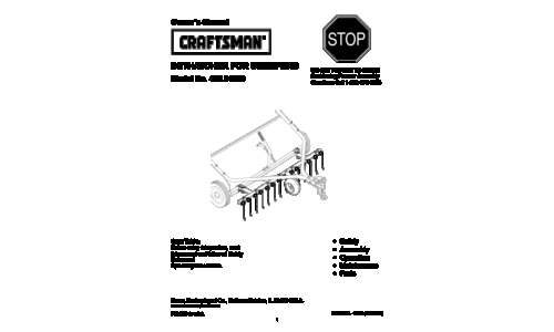 Craftsman Lawn Aerator 486.24219 User Manual