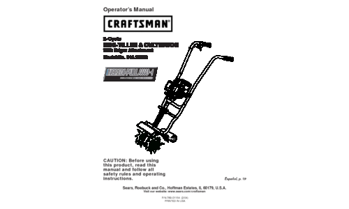 Craftsman Incredi-Pull 316.29256 User Manual