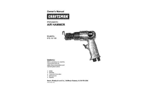 Craftsman Impact Driver 875.19119 User Manual