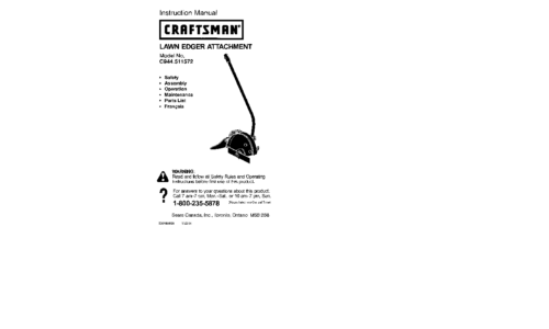 Craftsman Edger 944.511572 User Manual