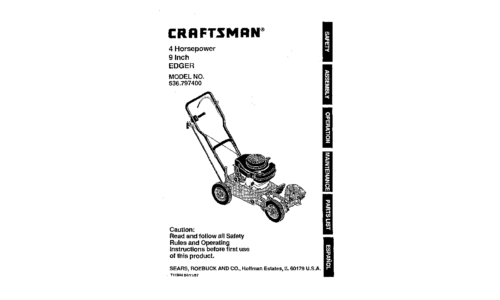 Craftsman Edger 536.7974 User Manual