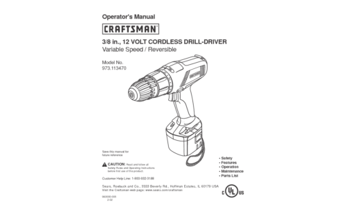 Craftsman 973.113470 User Manual