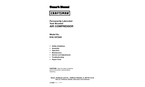 Craftsman 919.167244 User Manual