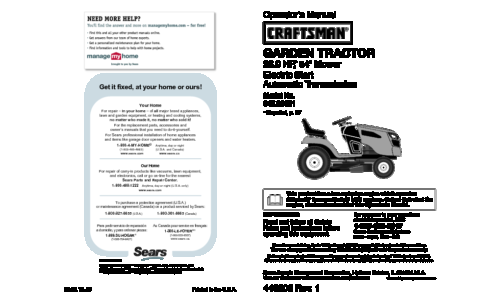 Craftsman 917.28861 User Manual