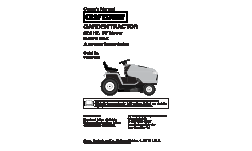 Craftsman 917.27622 User Manual