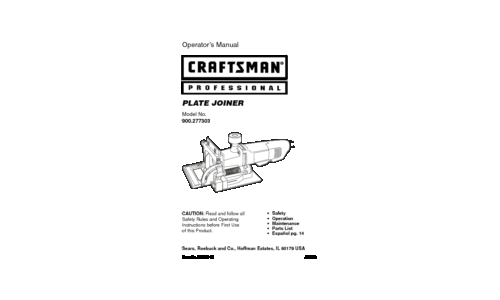 Craftsman 900.277303 User Manual