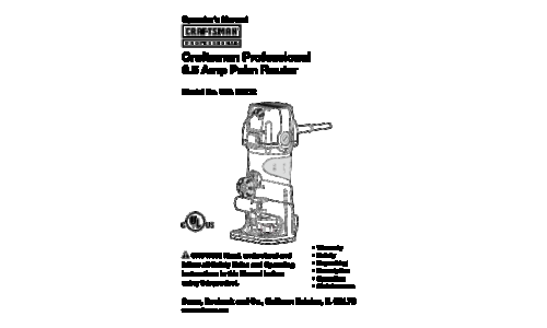 Craftsman 320 User Manual