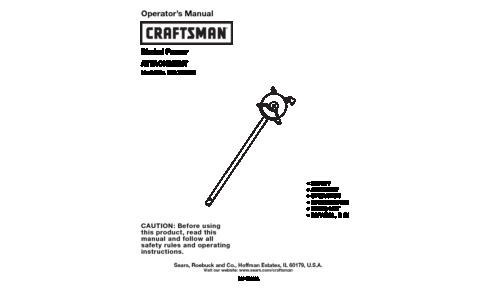 Craftsman 316.792480 User Manual