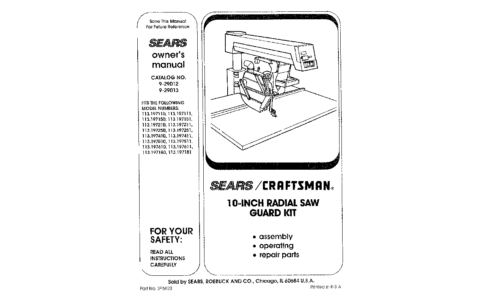 Craftsman 113.197110 User Manual