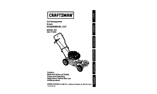 Craftsman Edger 536.7722 User Manual