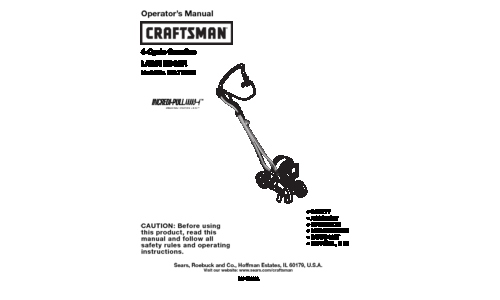 Craftsman Edger 316.77237 User Manual