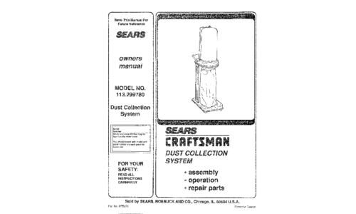 Craftsman Dust Collector SP5373 User Manual