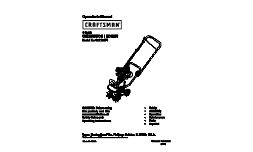 Craftsman Cultivator 316.2927 User Manual