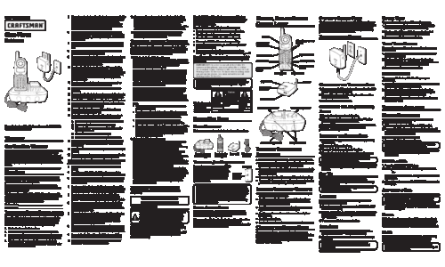 Craftsman Cordless Telephone 16278350 User Manual