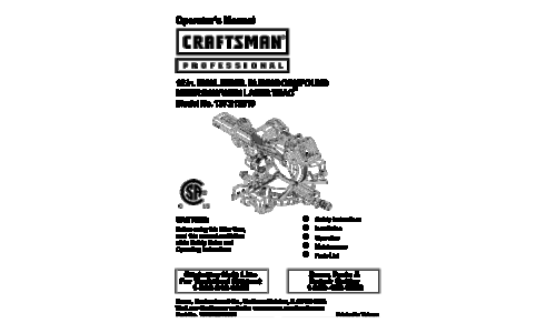 Craftsman Cordless Saw 137.21221 User Manual