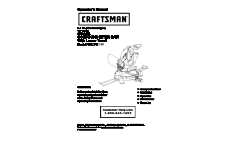 Craftsman Cordless Saw 137.21214 User Manual