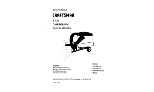 Craftsman Chipper 486.24515 User Manual