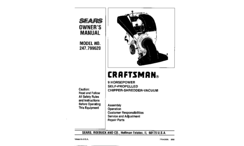 Craftsman Chipper 247.79962 User Manual