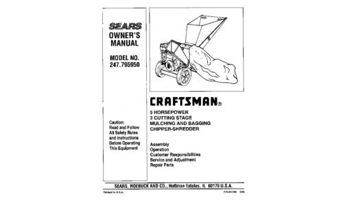 Craftsman Chipper 247.79595 User Manual