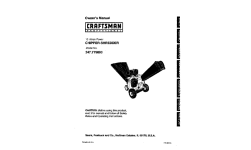 Craftsman Chipper 247.775890 User Manual