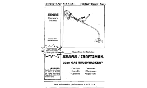 Craftsman Brush Cutter 358.798260-32cc User Manual