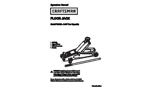 Craftsman Automobile Parts 950138 User Manual