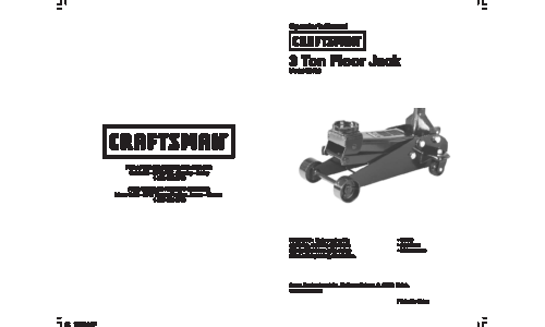 Craftsman Automobile Parts 50139 User Manual