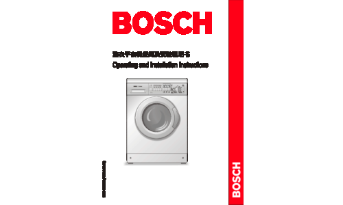 Bosch Power Tools Washer WVT 52458 User Manual