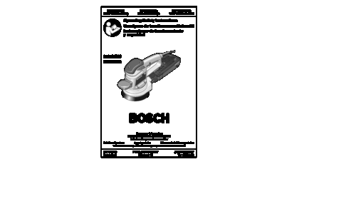 Bosch Power Tools Sander 3725DEVS User Manual