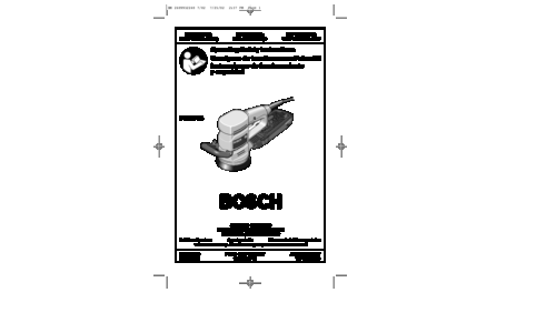 Bosch Power Tools Sander 3107DVS User Manual