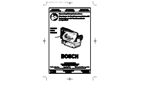 Bosch Power Tools Sander 1275DVS User Manual