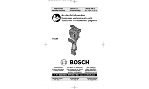 Bosch Power Tools Power Hammer 11335K User Manual