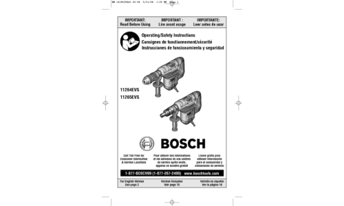 Bosch Power Tools Power Hammer 11264EVS User Manual